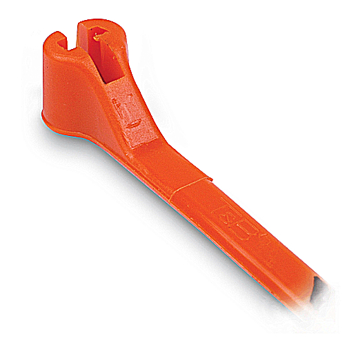 ABB / Thomas & Betts Metal Barb Cable Tie; Orange; Nylon 6.6; 8.2" Length; 2" Bundle Diameter; 1000 ct.
